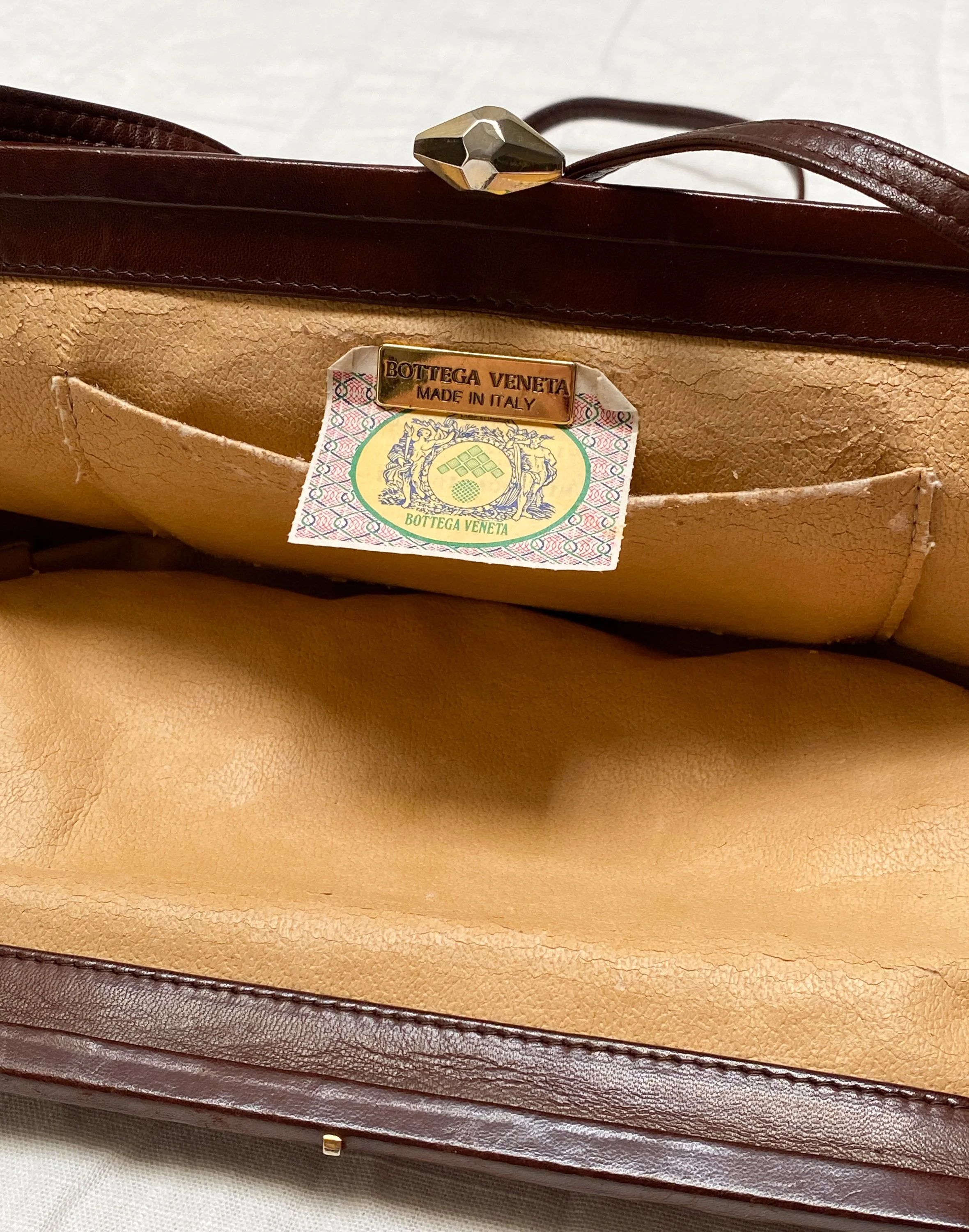 1980s Bottega Veneta Intreciatto Woven Leather Clutch with